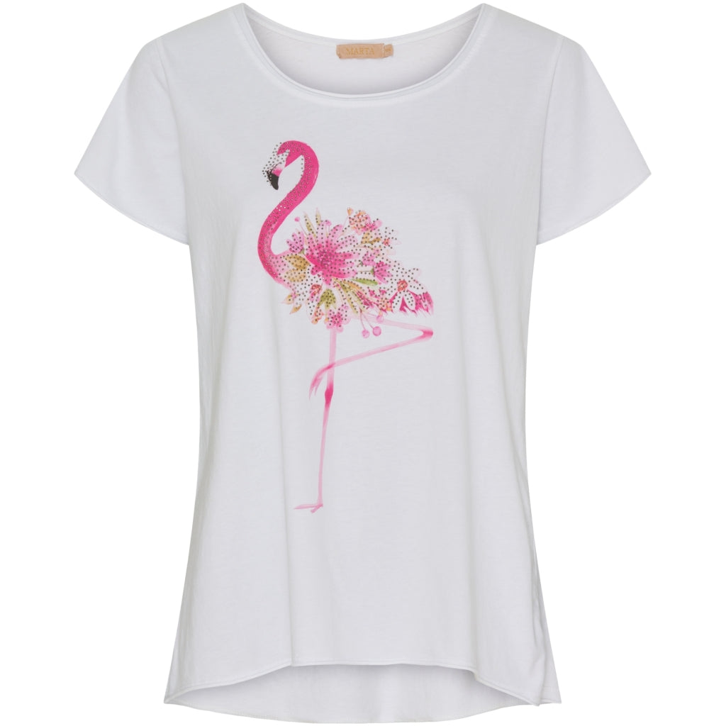 MARTA DU CHATEAU Marta Du Chateau dame t-shirt MdcMarie 1535 T-shirt Pink Flamingo