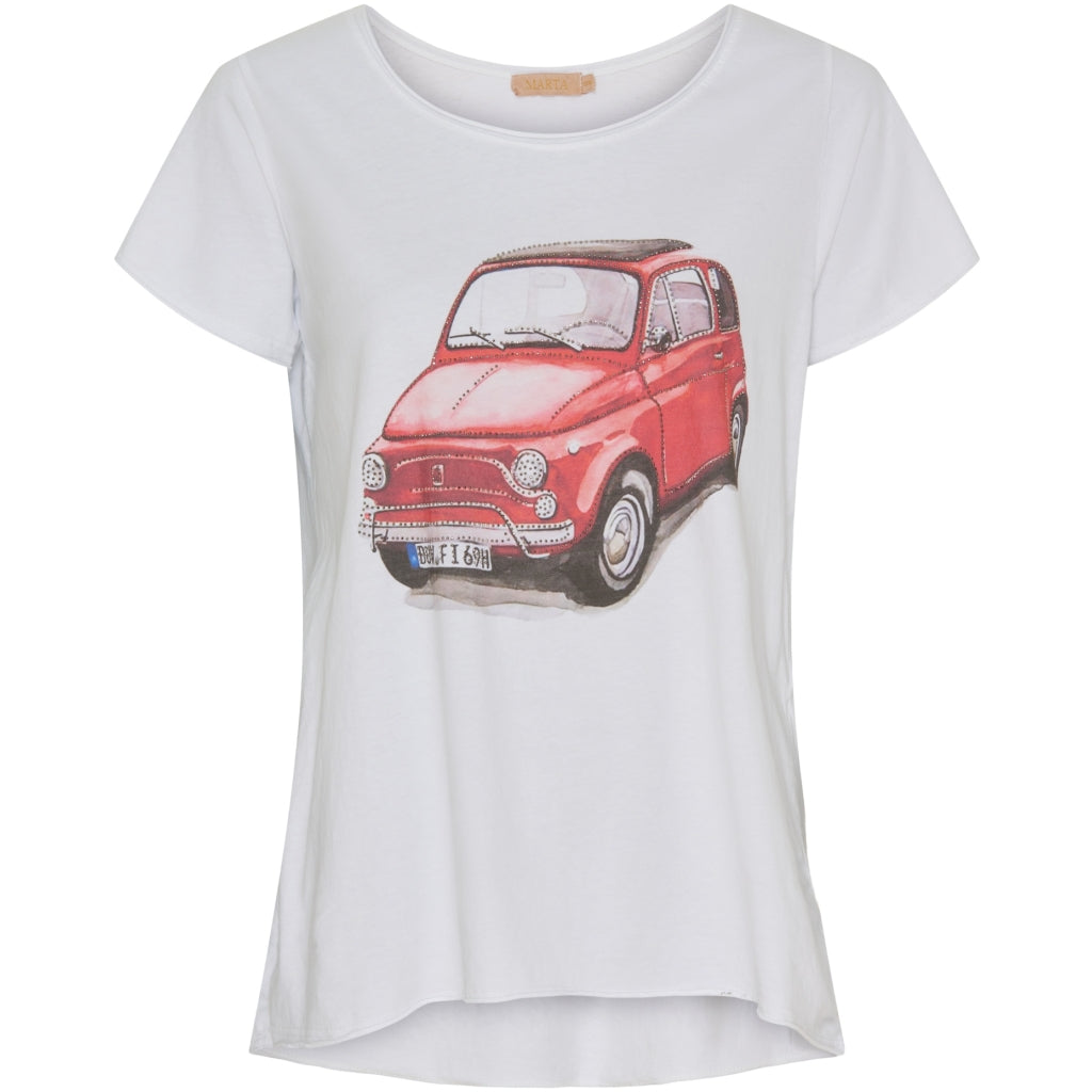 MARTA DU CHATEAU Marta Du Chateau dame t-shirt MdcMarie 1535 Restudsalg Red Car