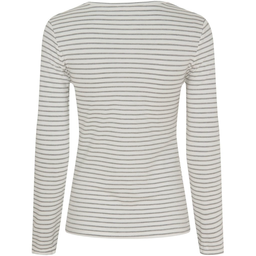 MARTA DU CHATEAU Marta Du Chateau dame t-shirt MdcNancy LS Tee Grey/White