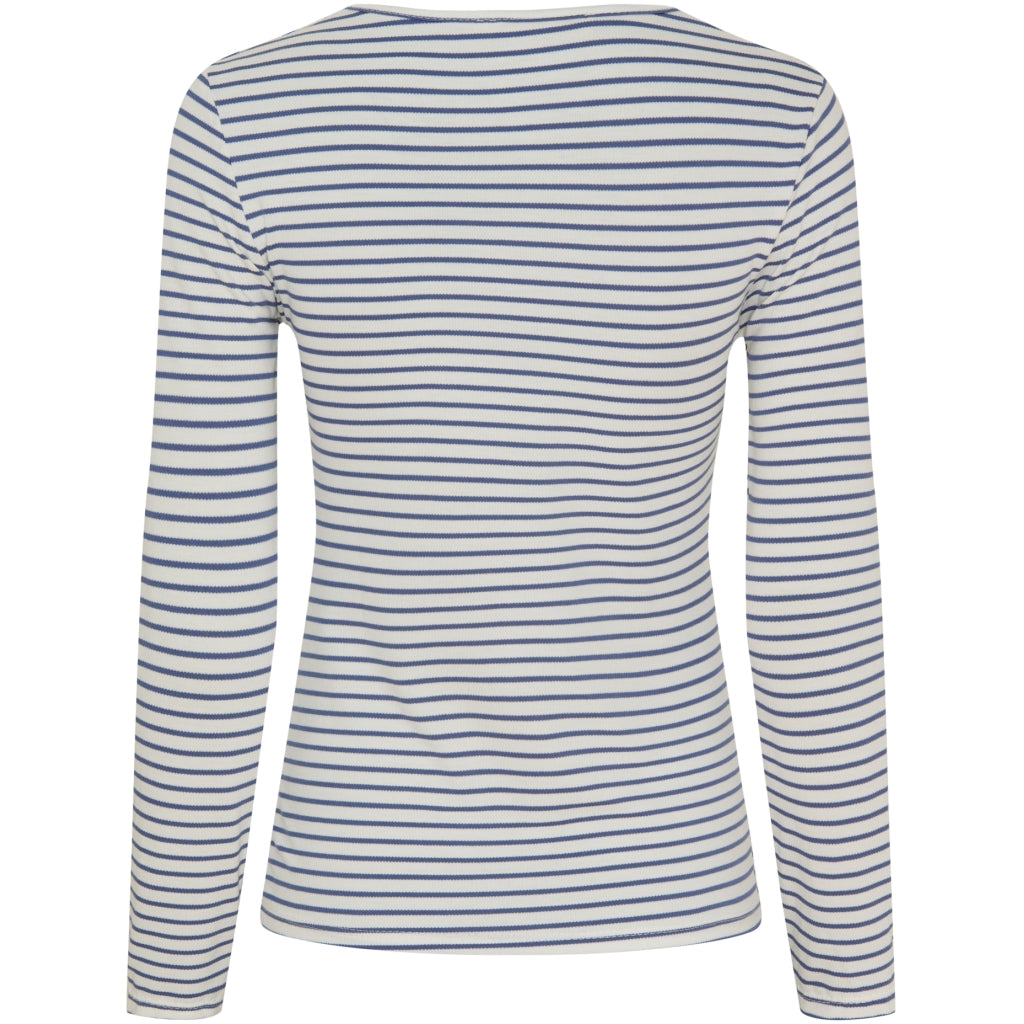 MARTA DU CHATEAU Marta Du Chateau dame t-shirt MdcNancy LS Tee Jeans/White