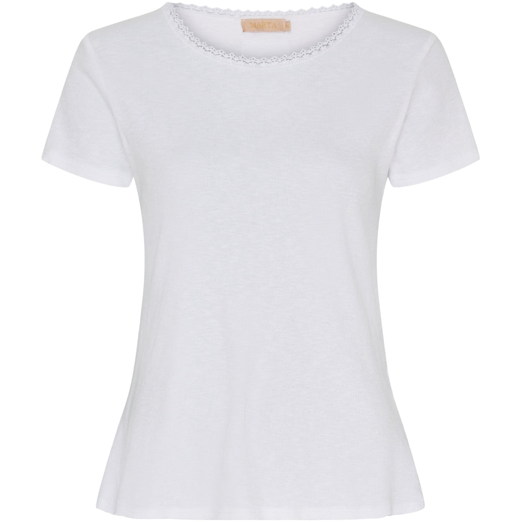 MARTA DU CHATEAU Marta Du Chateau dame t-shirt MdcRùna Restudsalg White