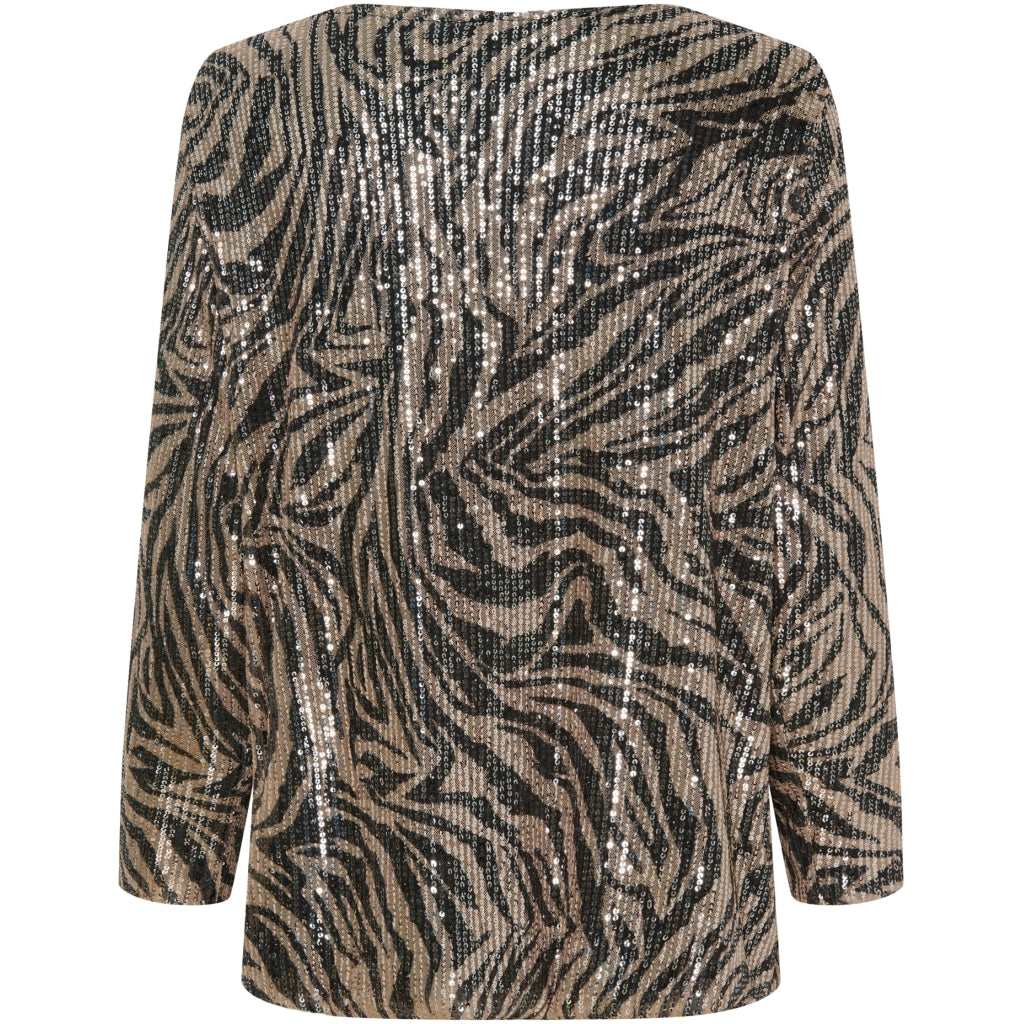 MARTA DU CHATEAU Marta Du Chateau dame top MdcJinny Blouse Beige/Black