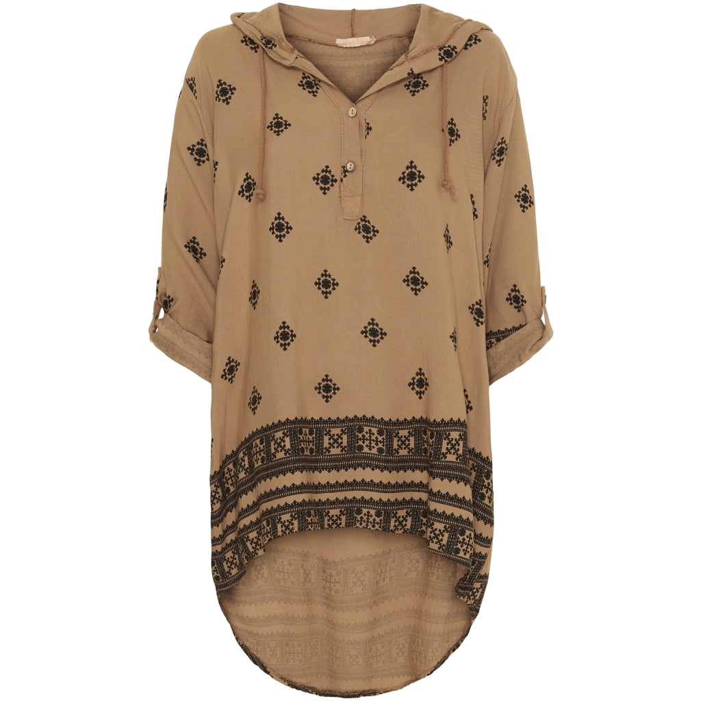 MARTA DU CHATEAU Marta Du Chateau dame tunika MdcAlva Tunica Camelprint1