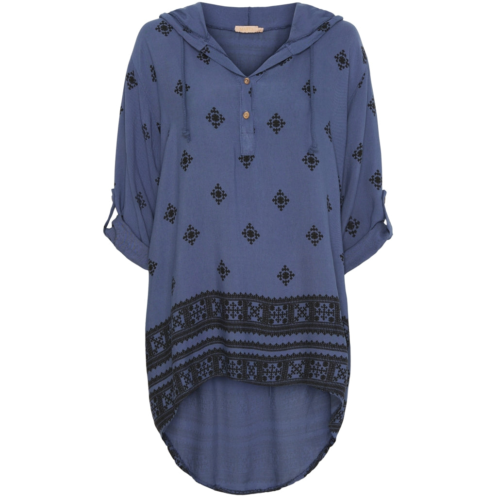 MARTA DU CHATEAU Marta Du Chateau dame tunika MdcAlva Tunica JeansScuroPrint1