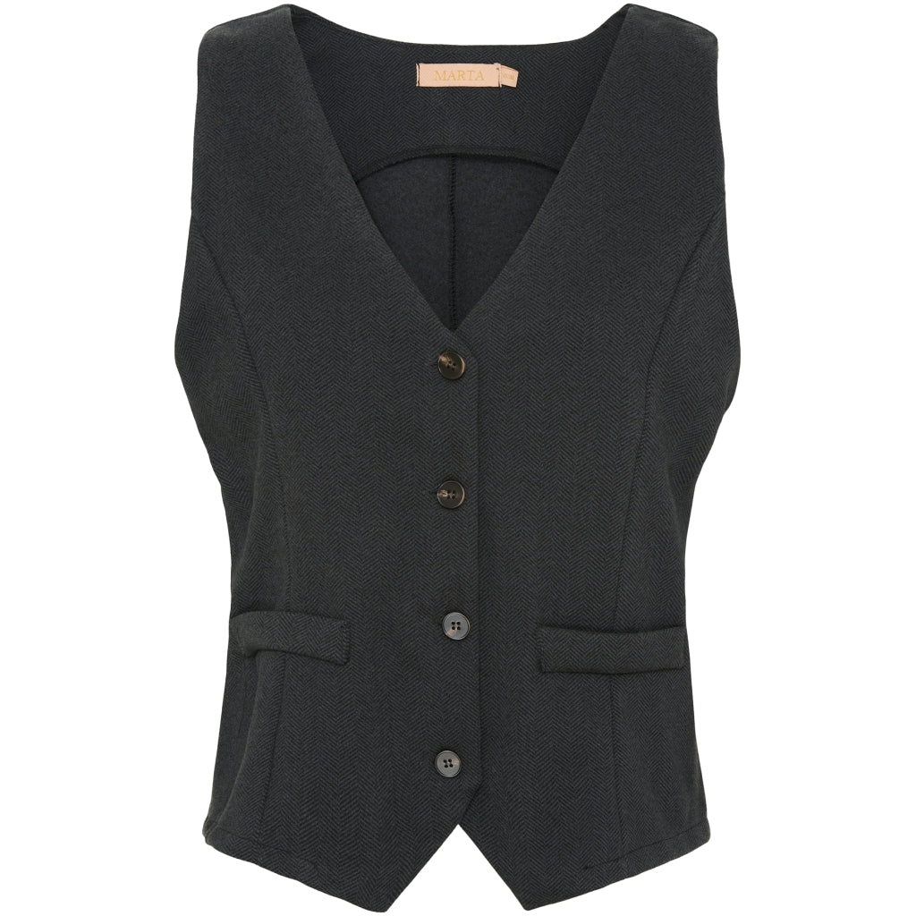MARTA DU CHATEAU Marta Du Chateau dame vest 3913 Restudsalg Black
