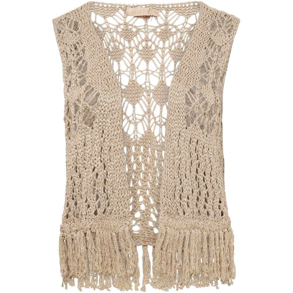 MARTA DU CHATEAU Marta du chateau dame vest 473 Knit Gold