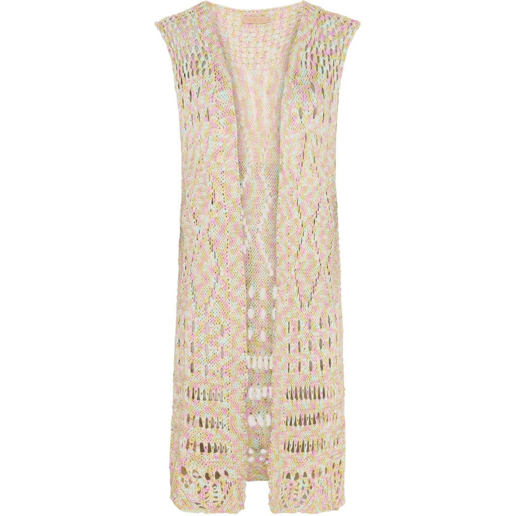 MARTA DU CHATEAU Marta Du Chateau dame vest 477 Knit Multi Rose