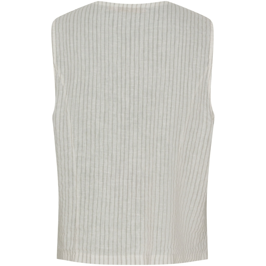 MARTA DU CHATEAU Marta Du Chateau dame vest MdcEdel Vest Stripe Grey