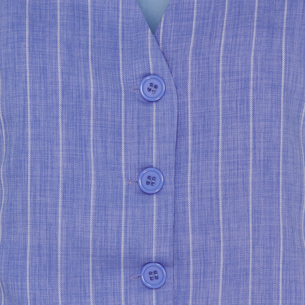 MARTA DU CHATEAU Marta Du Chateau dame vest MdcSolveig 81093-1 Restudsalg CelesteStripe3290