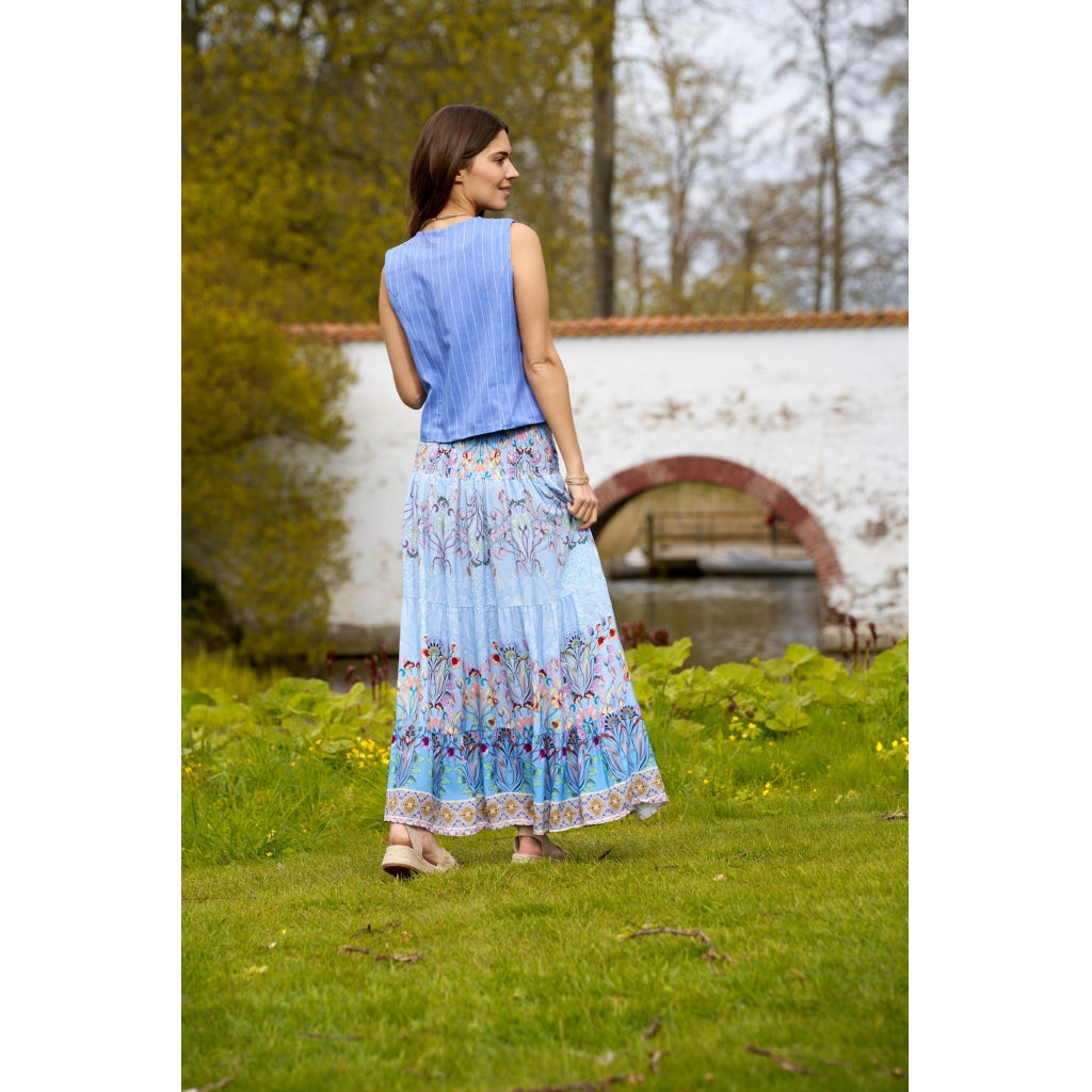 MARTA DU CHATEAU Marta Du Chateau dame vest MdcSolveig 81093-1 Restudsalg CelesteStripe3290