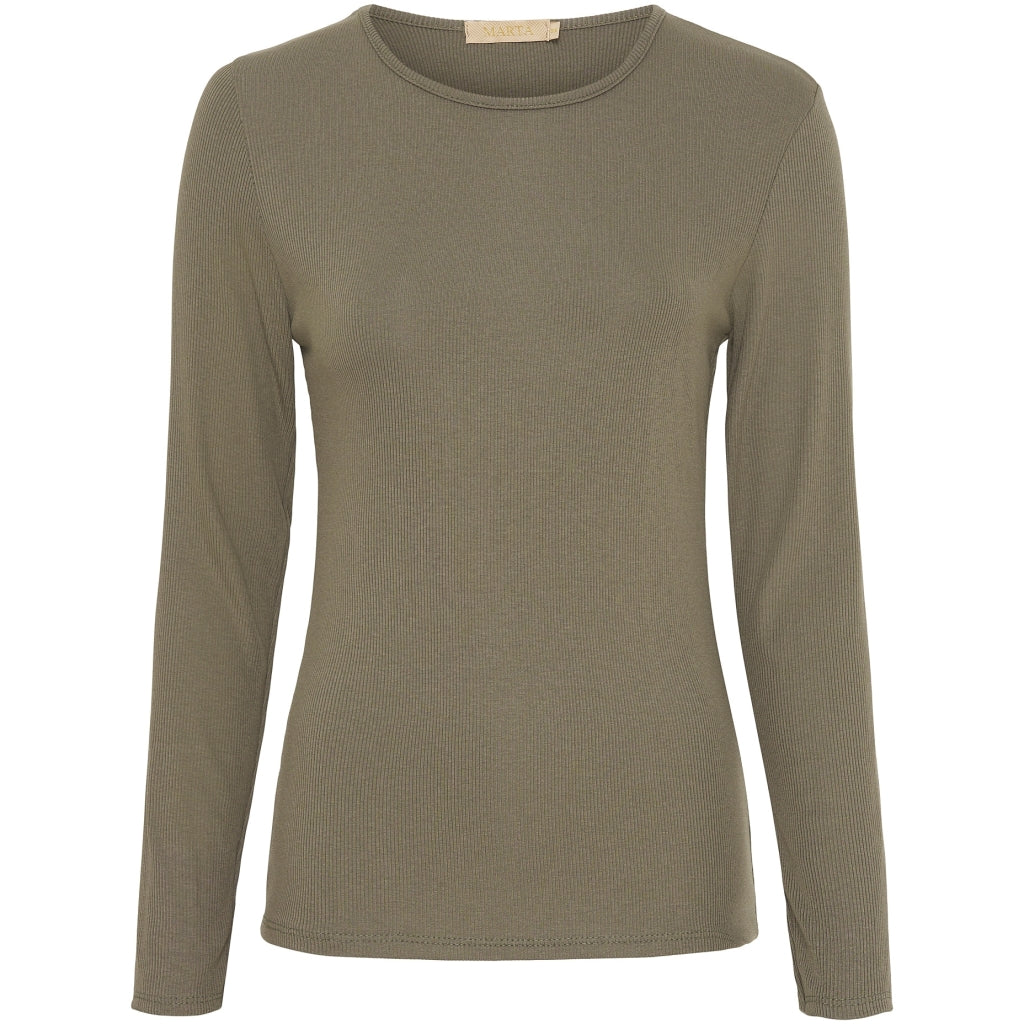 MARTA DU CHATEAU Marta Du Chateau langærmet t-shirt MdcIngrid 4906 LS Tee Solid Military