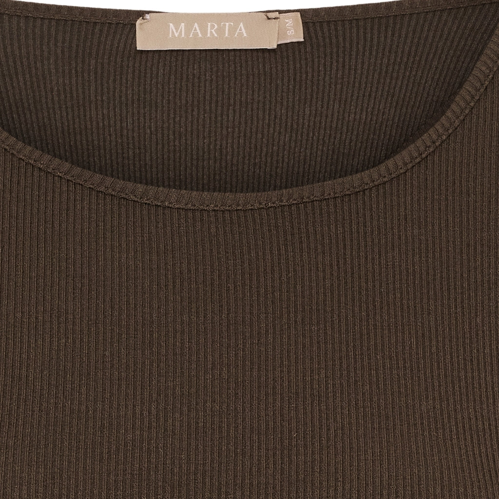 MARTA DU CHATEAU Marta Du Chateau langærmet t-shirt MdcIngrid 4906 LS Tee Solid Moro