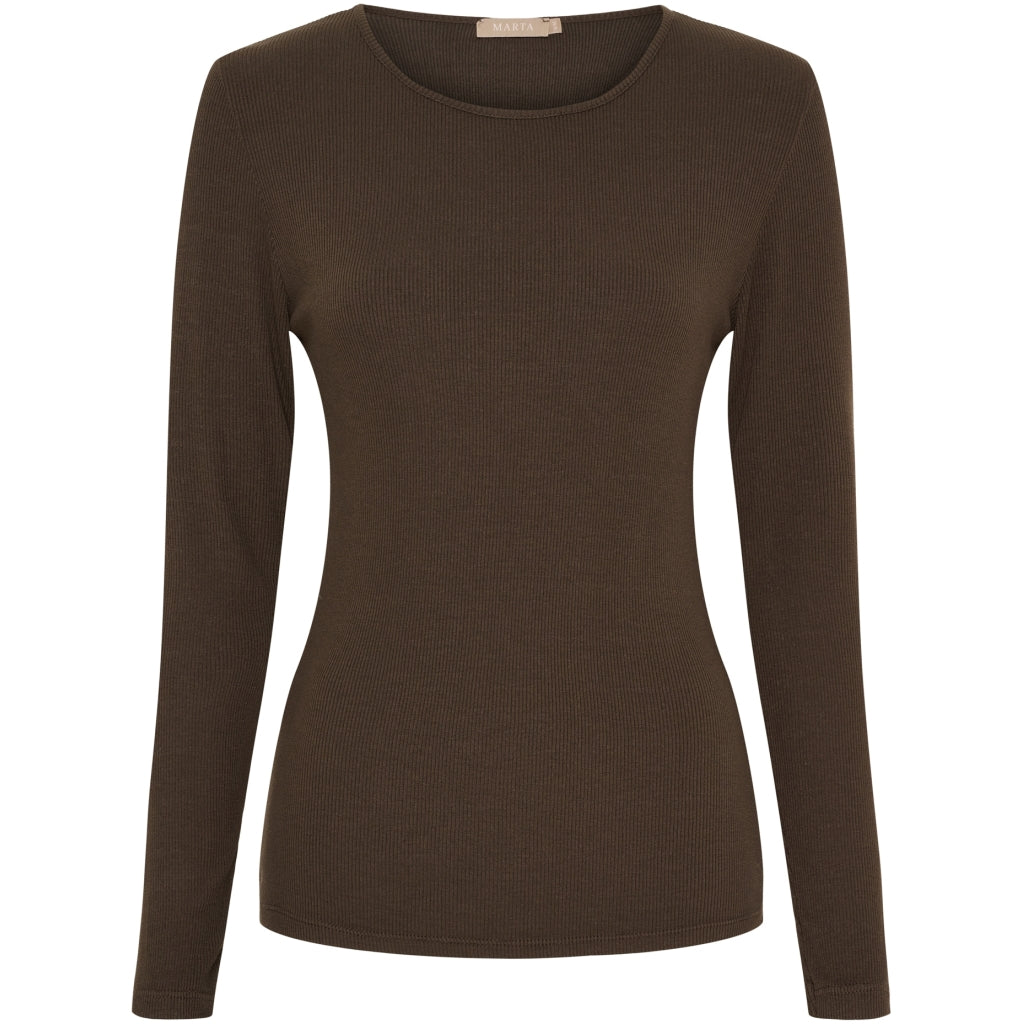 MARTA DU CHATEAU Marta Du Chateau langærmet t-shirt MdcIngrid 4906 LS Tee Solid Moro