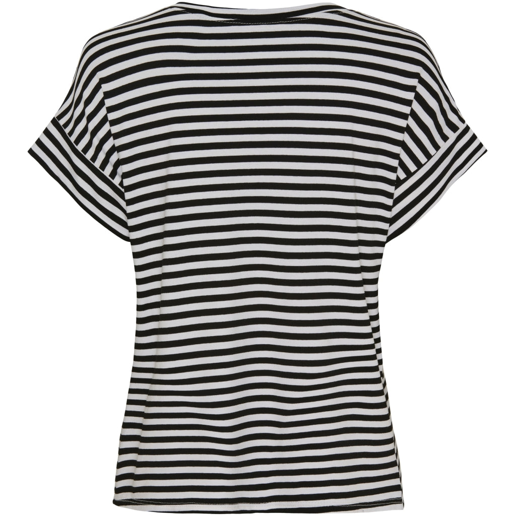 MARTA DU CHATEAU Marta Du Chateau dame t-shirt 85356 Restudsalg White/Black Stripe