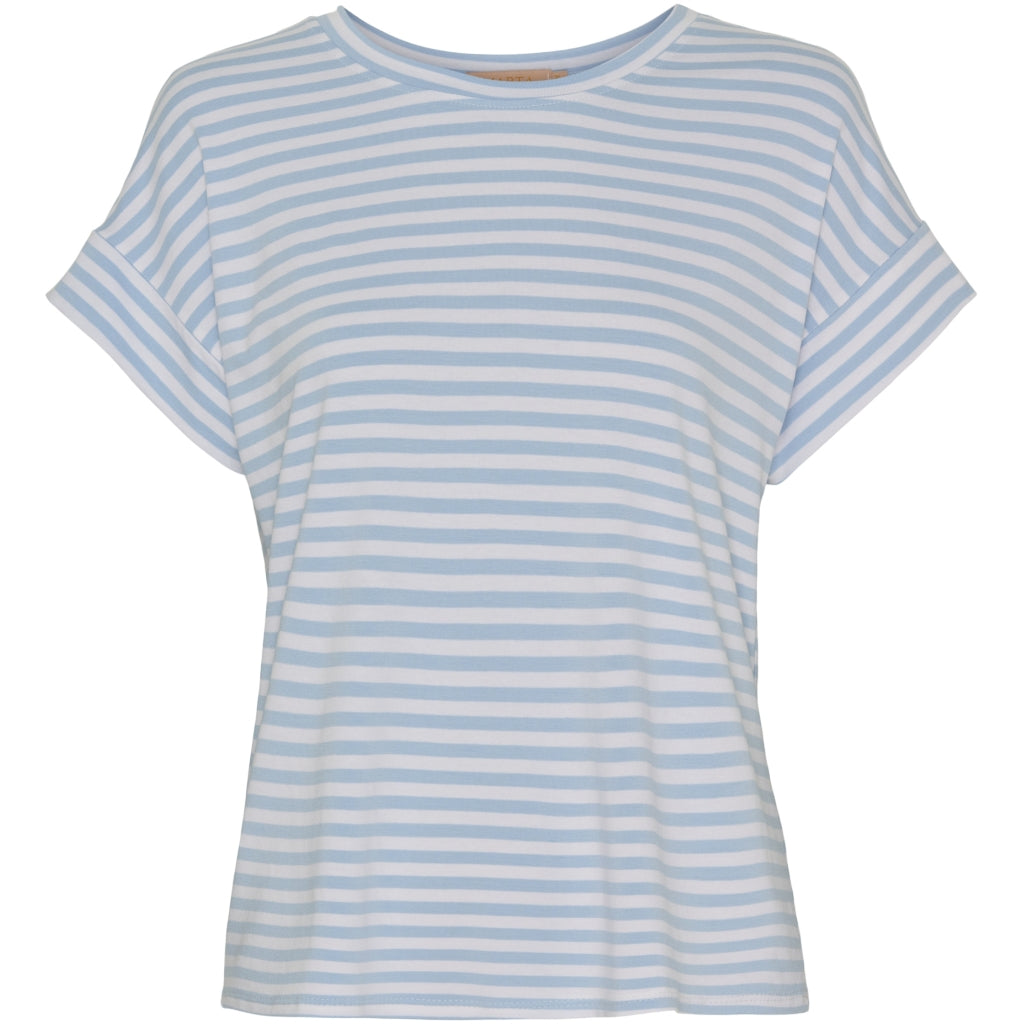 MARTA DU CHATEAU Marta Du Chateau t-shirt 85356 T-shirt White/Celeste Stripe