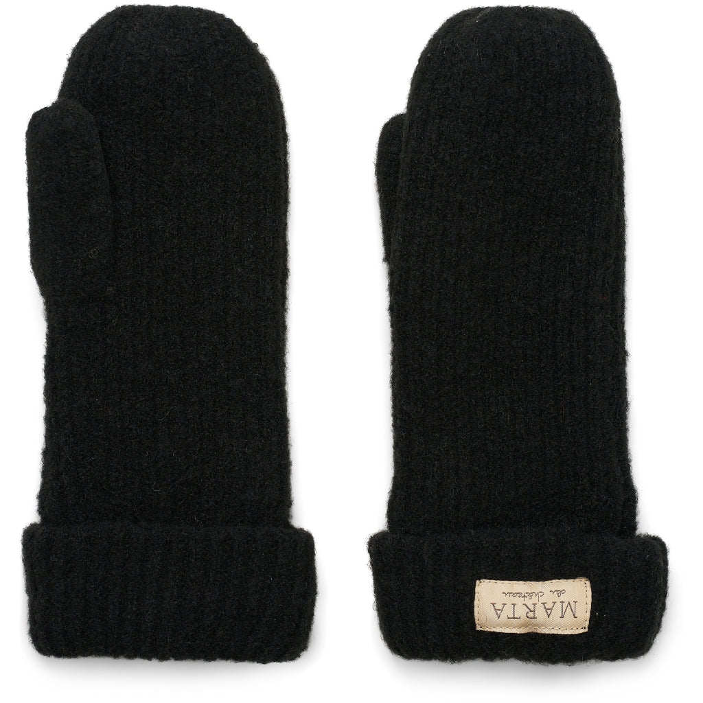 MARTA DU CHATEAU Marta Knit Mitten Gloves Black