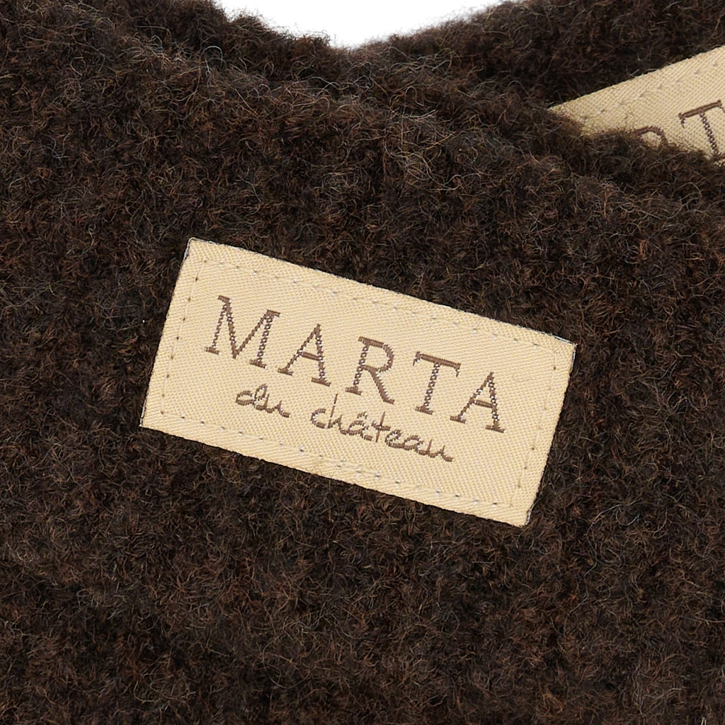 MARTA DU CHATEAU Marta Knit Mitten Gloves Brown