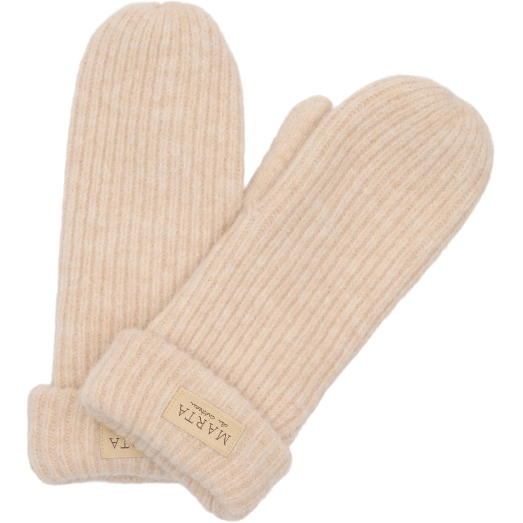 MARTA DU CHATEAU Marta Knit Mitten Gloves Off White