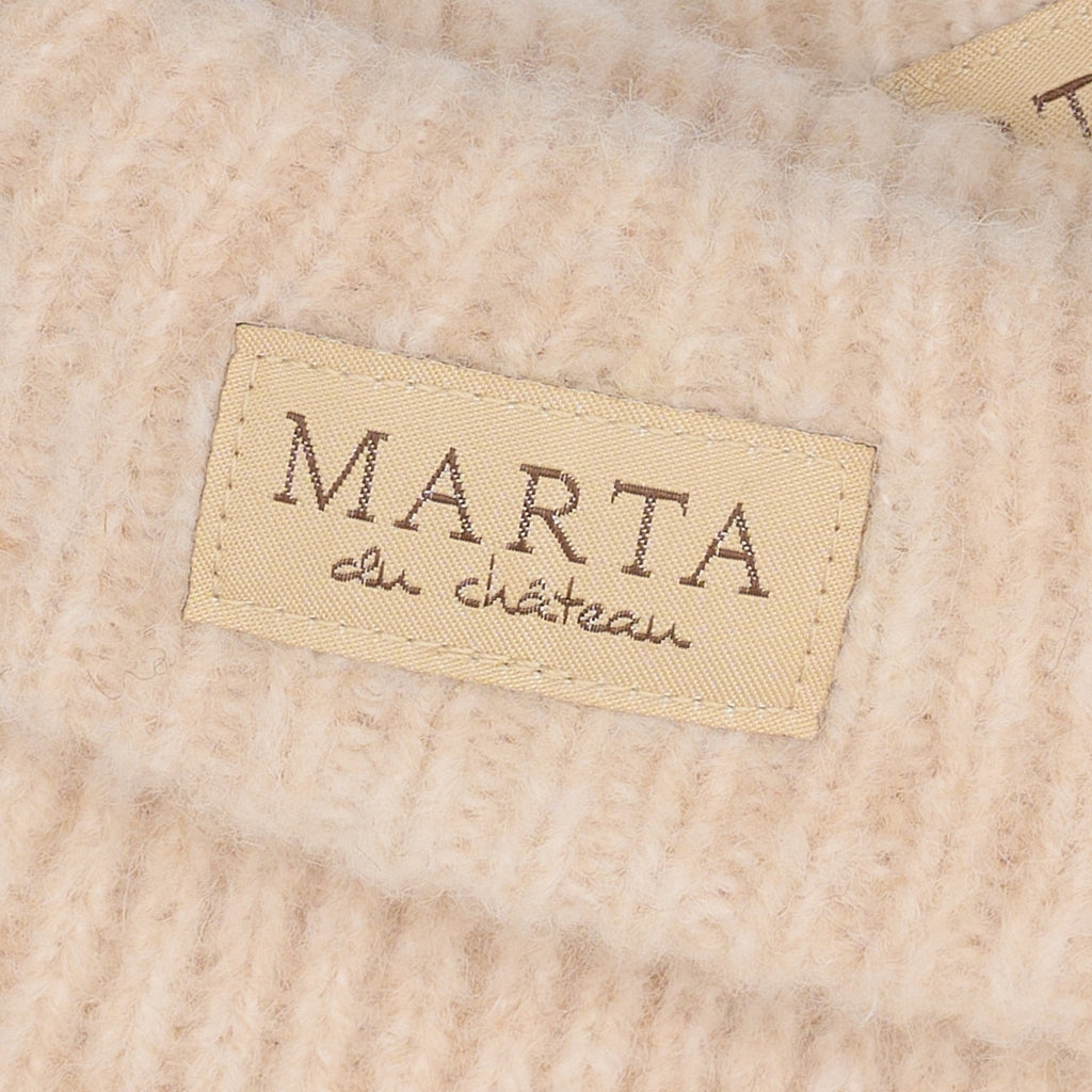 MARTA DU CHATEAU Marta Knit Mitten Gloves Off White