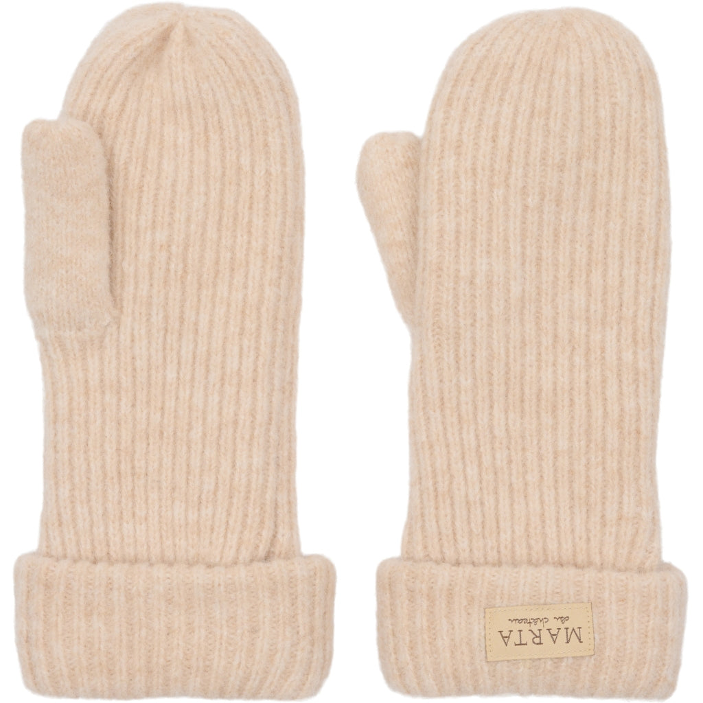 MARTA DU CHATEAU Marta Knit Mitten Gloves Off White