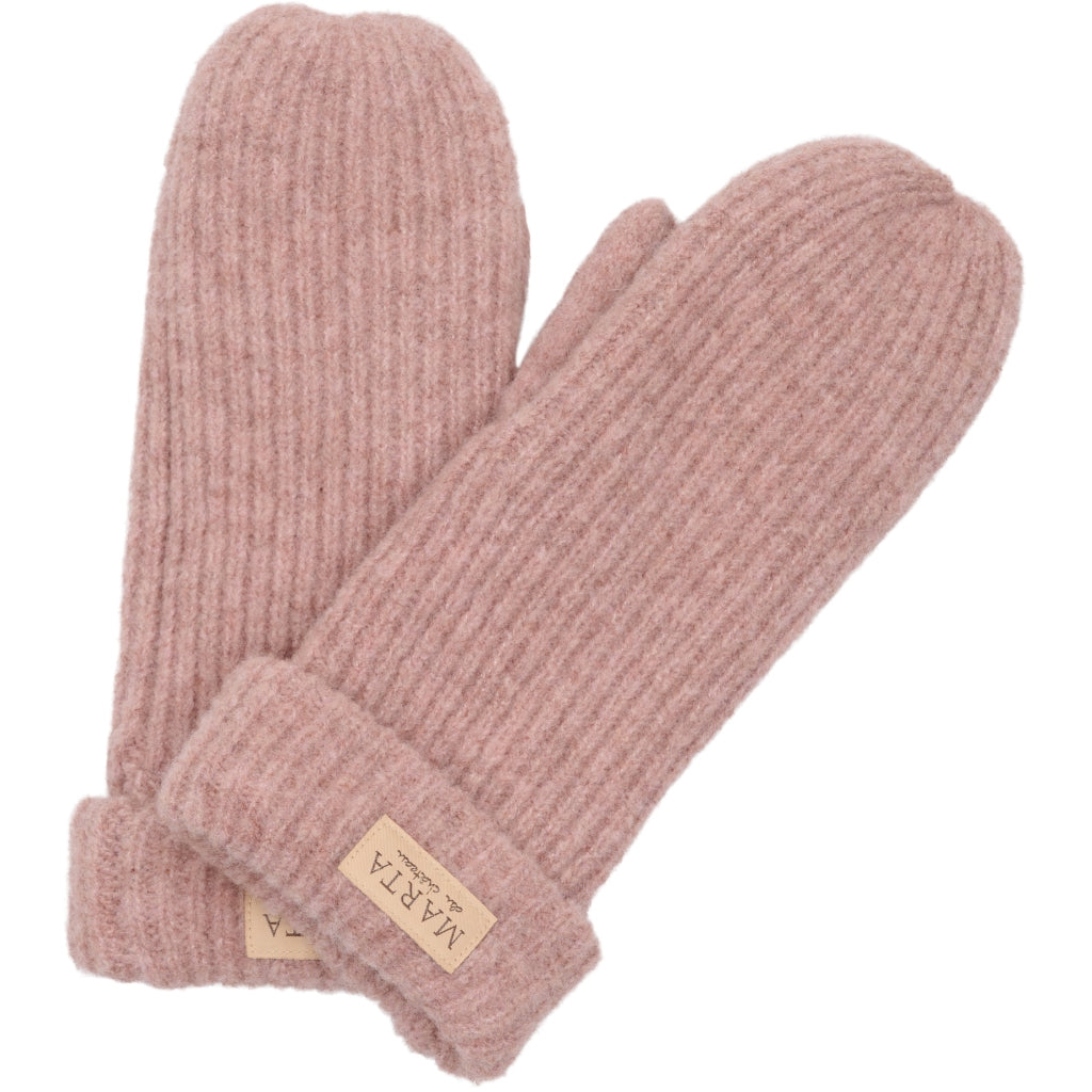 MARTA DU CHATEAU Marta Knit Mitten Gloves Rose