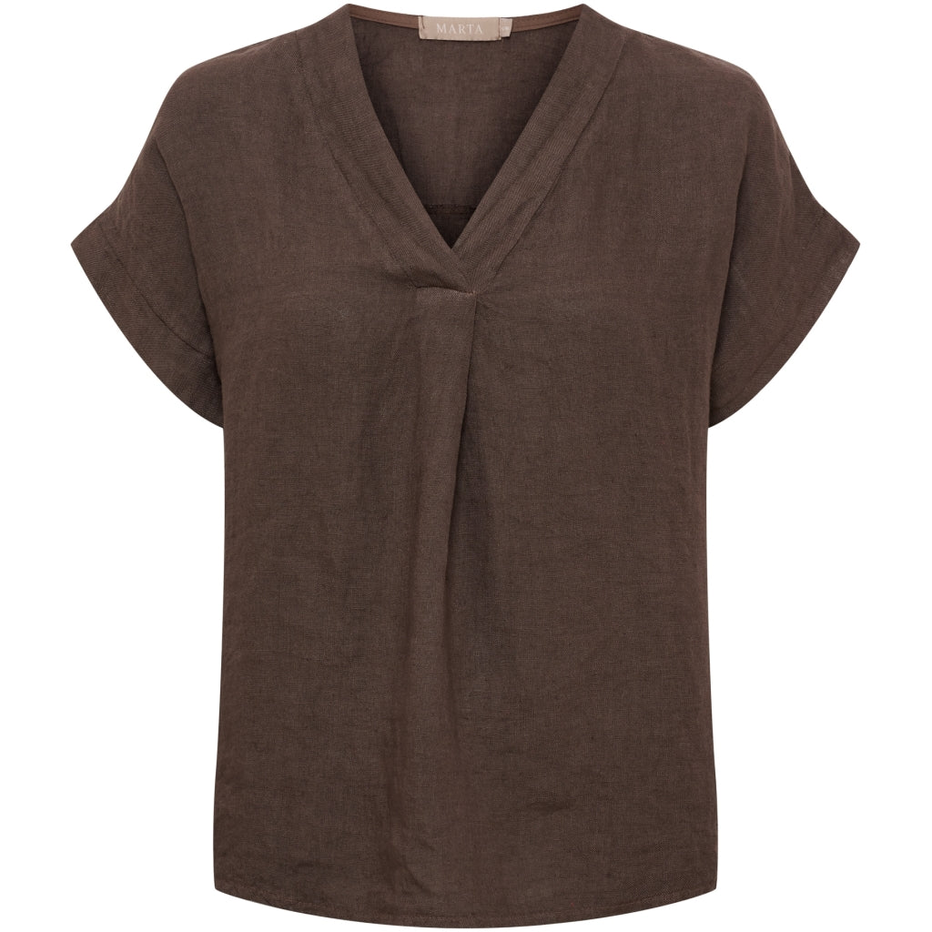 MARTA DU CHATEAU Marta du Chatau dame bluse MdcBellissima 86520 Blouse Mocca