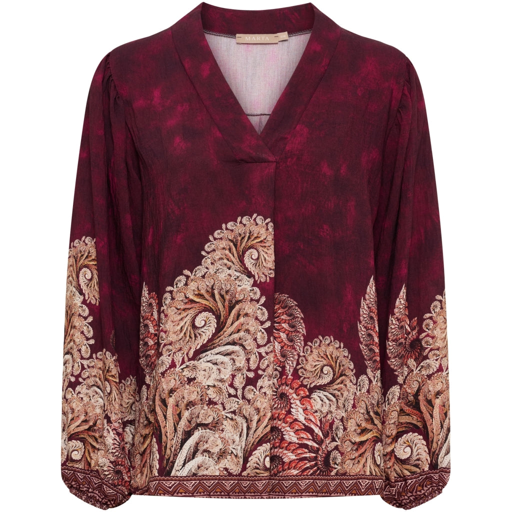 MARTA DU CHATEAU Marta du Chateau Dame Bluse MdcAnice 8940 Blouse Bordeaux