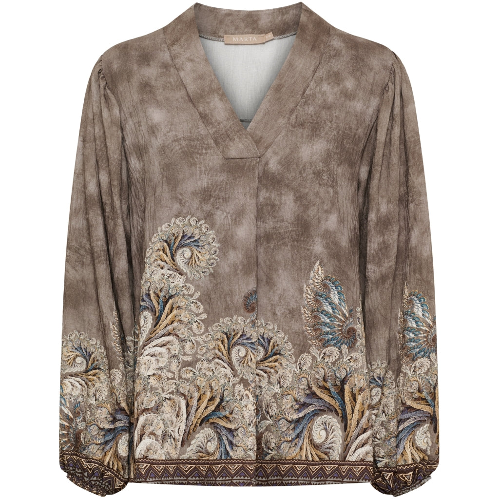 MARTA DU CHATEAU Marta du Chateau Dame Bluse MdcAnice 8940 Blouse Fango