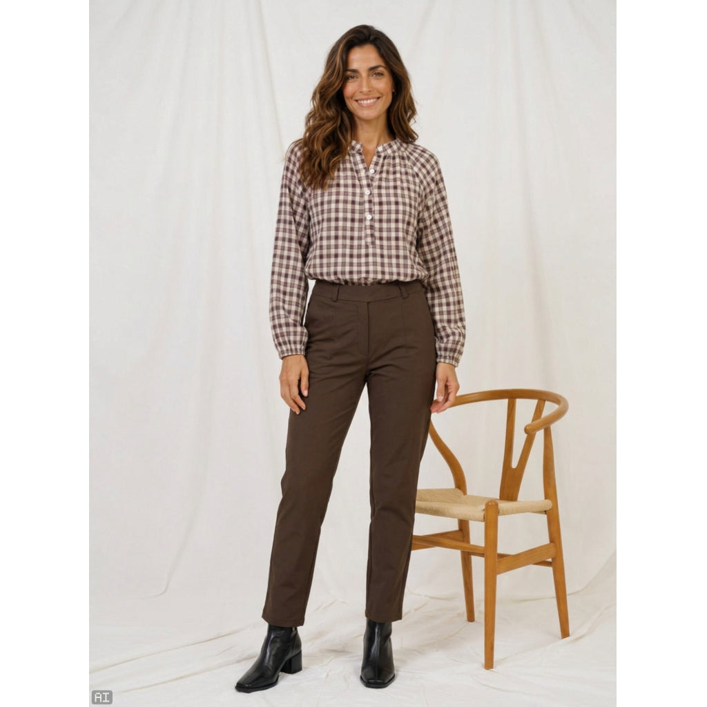 MARTA DU CHATEAU Marta du Chateau Dame Bluse MdcZephyr 8787 Blouse Bordeaux5