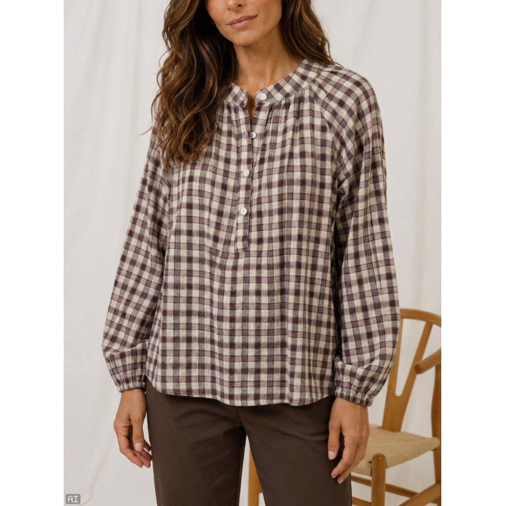 MARTA DU CHATEAU Marta du Chateau Dame Bluse MdcZephyr 8787 Blouse Bordeaux5