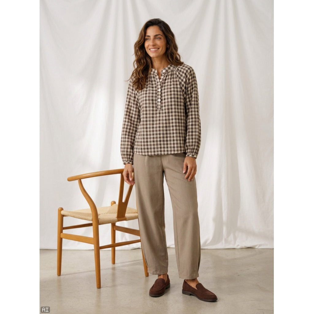 MARTA DU CHATEAU Marta du Chateau Dame Bluse MdcZephyr 8787 Blouse Brown6