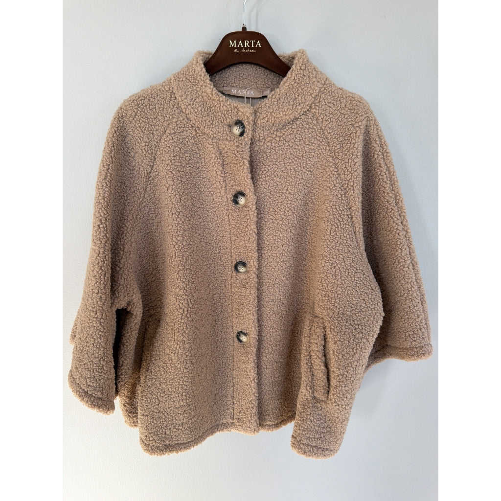 MARTA DU CHATEAU Marta du Chateau Dame Jakke MdcValencia 248370Teddy Jacket Crema12