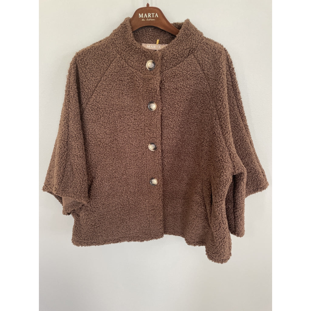 MARTA DU CHATEAU Marta du Chateau Dame Jakke MdcValencia 248370Teddy Jacket Marrone9