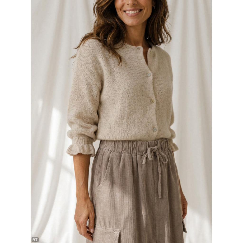 MARTA DU CHATEAU Marta du Chateau Dame Nederdel MdcGarda 8758 Skirt Fango60