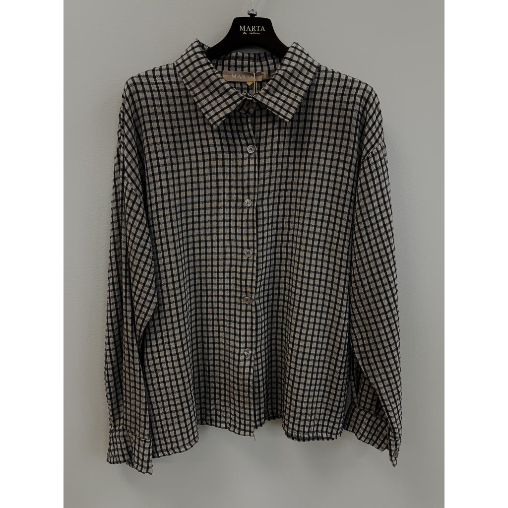 MARTA DU CHATEAU Marta du Chateau Dame Skjorte MdcThalassa 8944 Shirt Fango