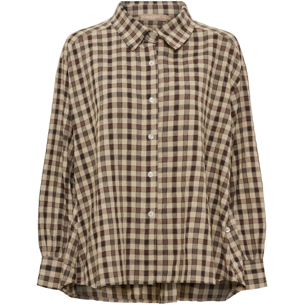 MARTA DU CHATEAU Marta du Chateau Dame Skjorte MdcXanthe 8919 Shirt Brown6