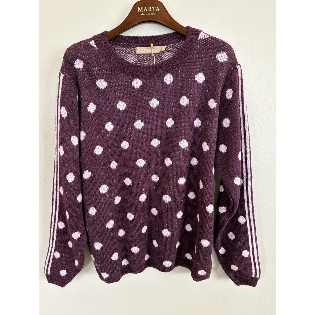 MARTA DU CHATEAU Marta du Chateau Dame Strik MdcBellora 9730 Knit Bordeaux/Rosa