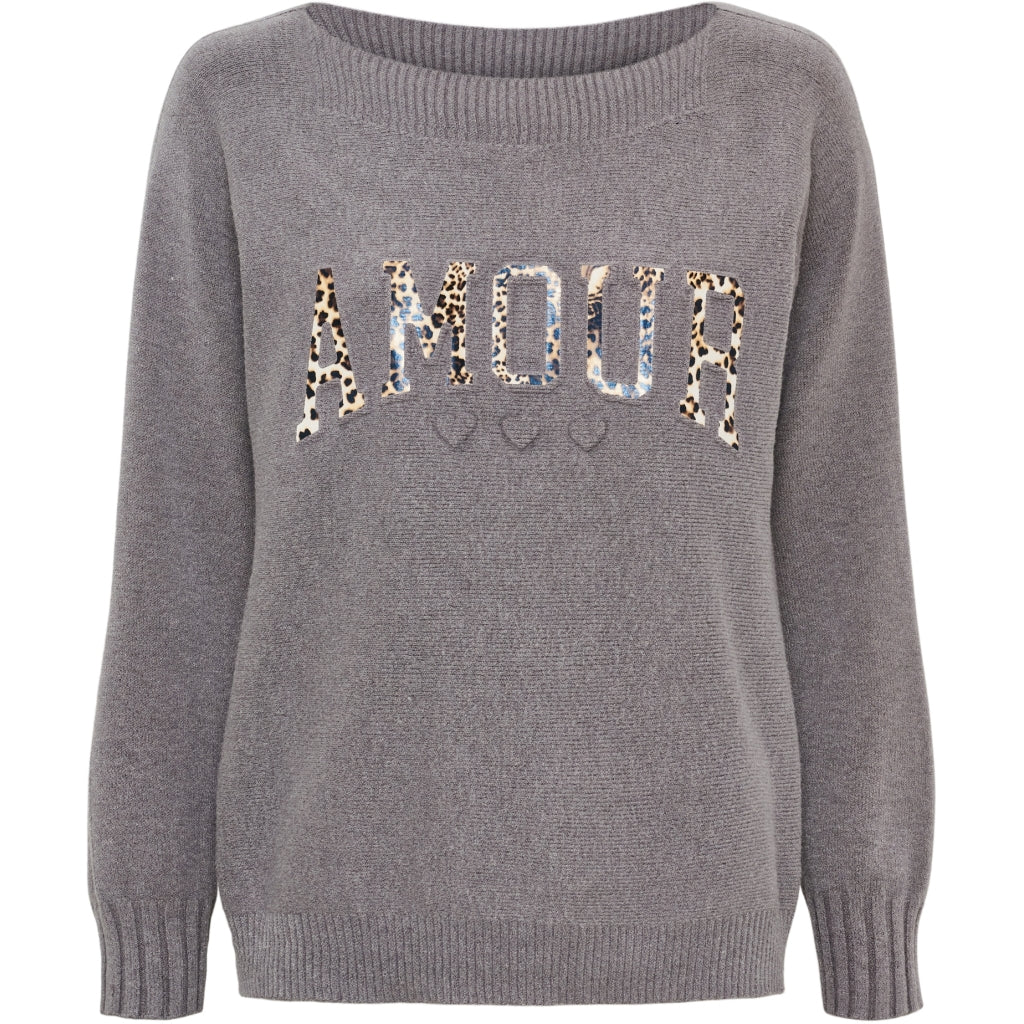 MARTA DU CHATEAU Marta du Chateau Dame Strik MdcMiretta 95111 Knit GreyMelange817/Leo