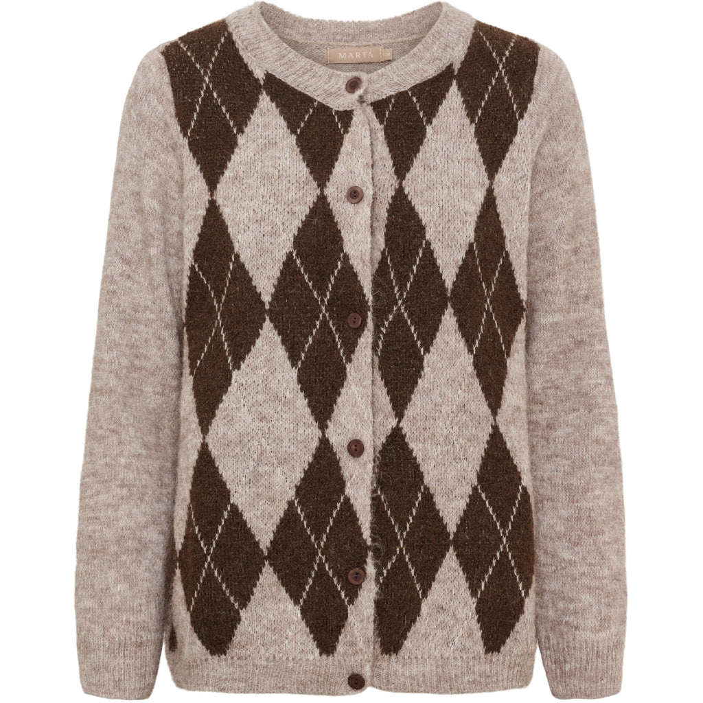 MARTA DU CHATEAU Marta du Chateau Dame Strik MdcNovara 9727 Knit Fango/Moro