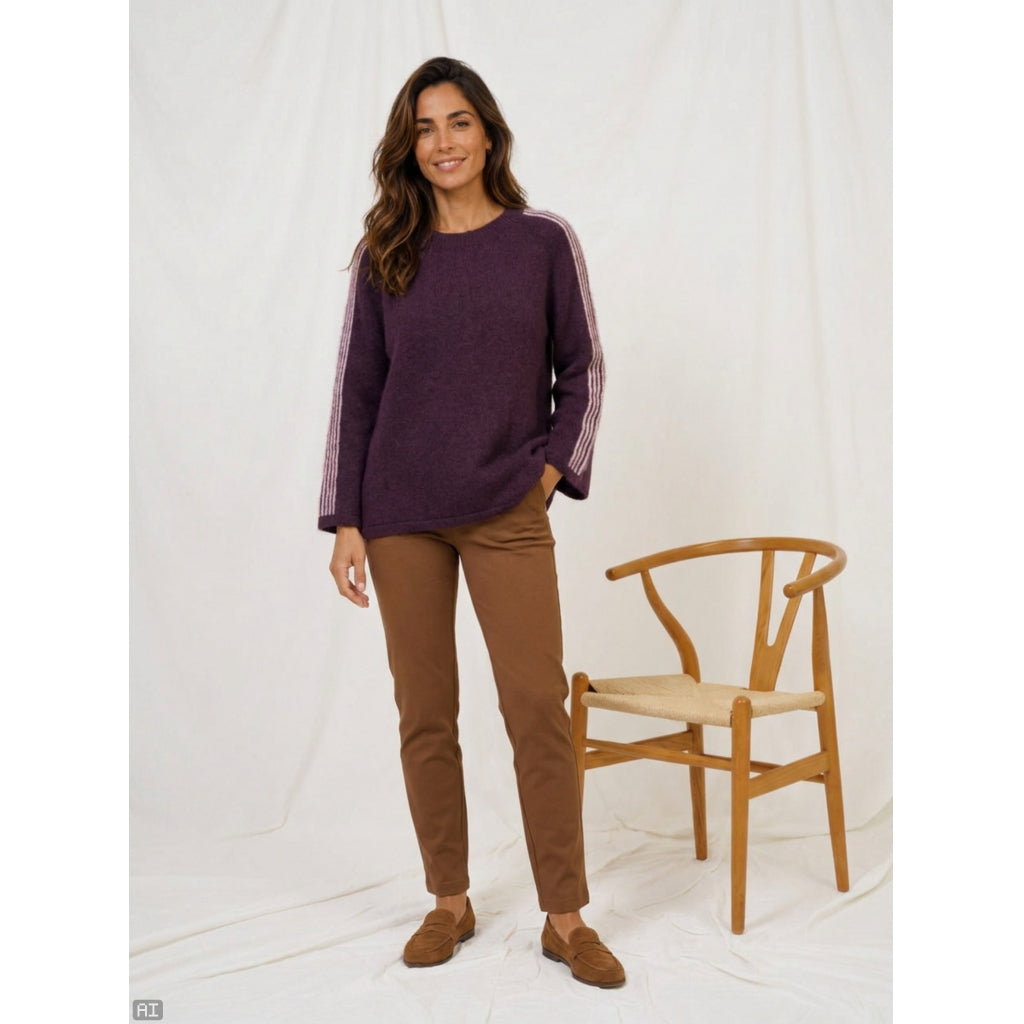 MARTA DU CHATEAU Marta du Chateau Dame Strik MdcVelora 8153- Knit Bordeaux039/Rose036