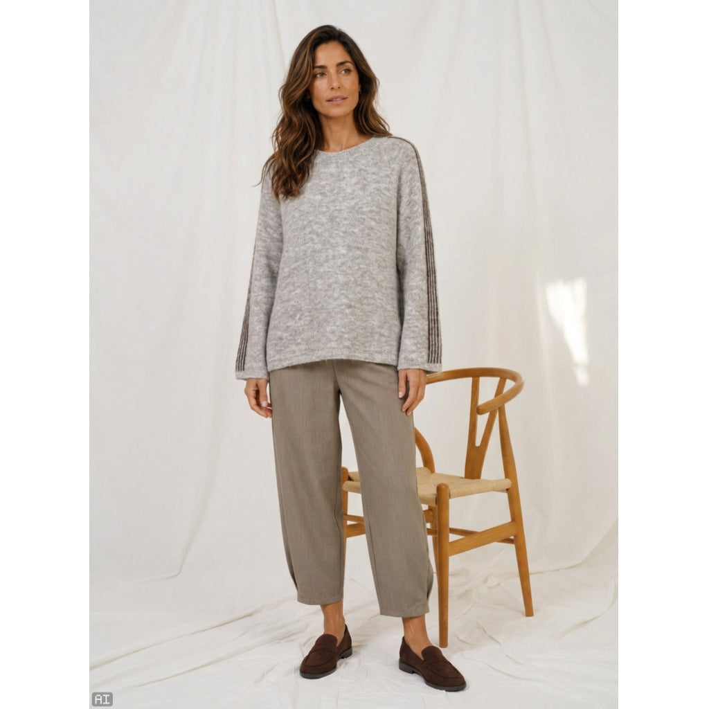 MARTA DU CHATEAU Marta du Chateau Dame Strik MdcVelora 8153- Knit Fango/Moro