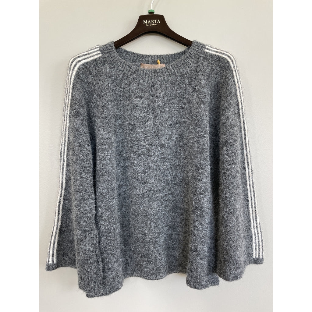 MARTA DU CHATEAU Marta du Chateau Dame Strik MdcVelora 8153- Knit Grigio004/Beige001