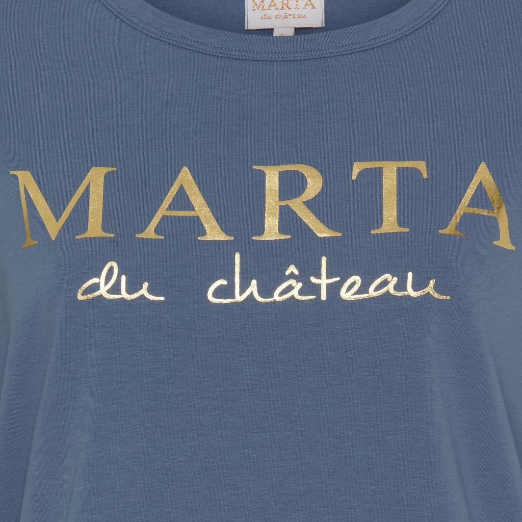 MARTA DU CHATEAU Marta du Chateau Dame T-shirt MT002 T-shirt Denim Blue