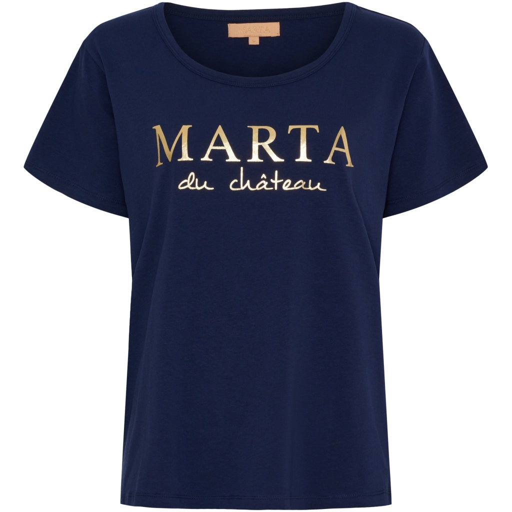 MARTA DU CHATEAU Marta du Chateau Dame T-shirt MT002 T-shirt Navy Blue