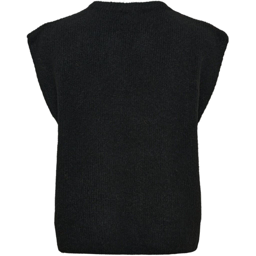 MARTA DU CHATEAU Marta du Chateau Dame Vest MdcCelestia 9980 Knit Vest Black