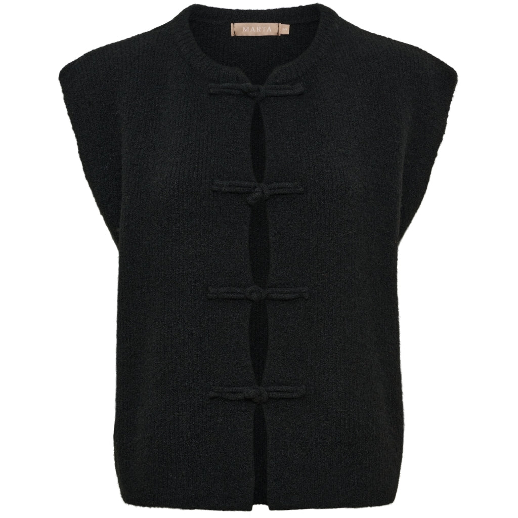 MARTA DU CHATEAU Marta du Chateau Dame Vest MdcCelestia 9980 Knit Vest Black
