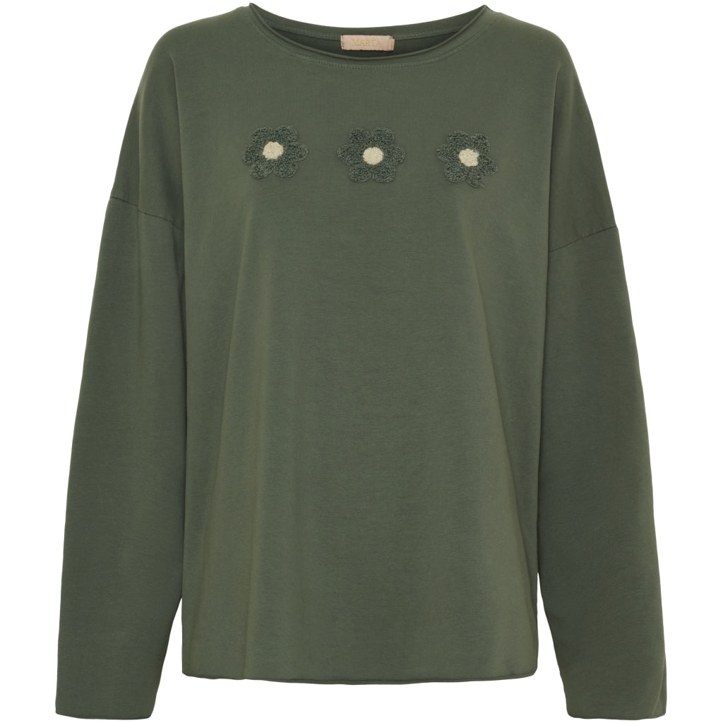 MARTA DU CHATEAU Marta du Chateau dame Sweatshirt MdcLucette A0268 Sweatshirt Military