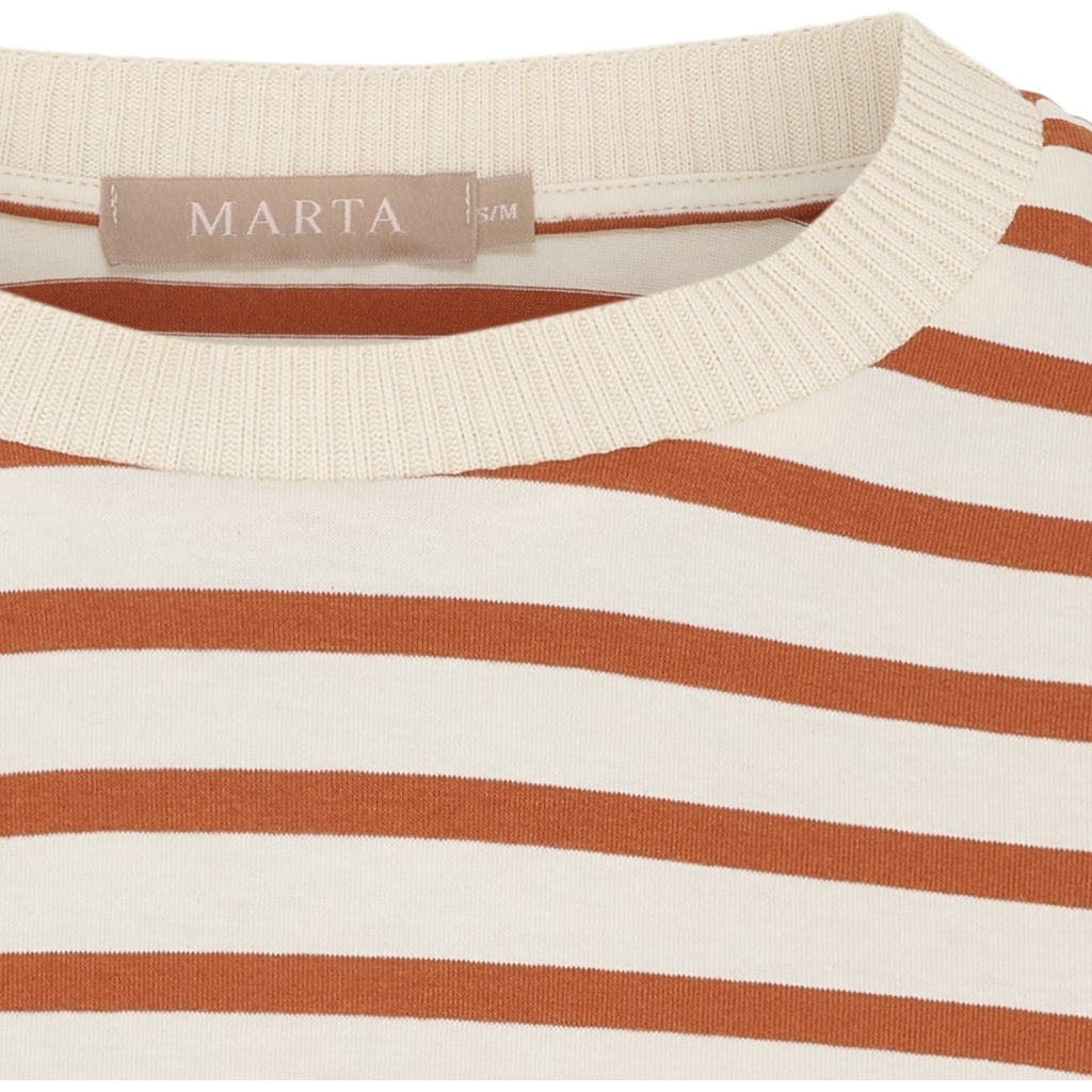 MARTA DU CHATEAU Marta du Chateau dame T-Shirt MdcBrooklyn 58351 T-shirt Beige/Rust