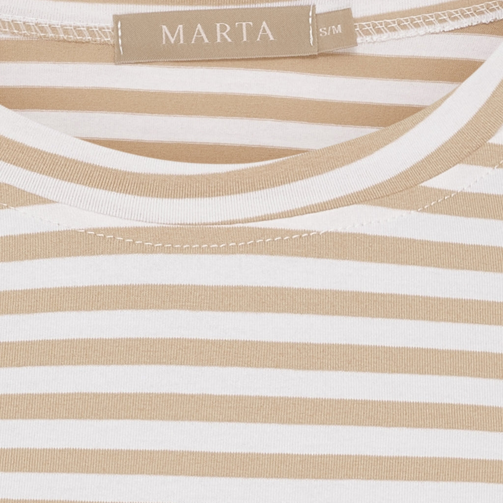 MARTA DU CHATEAU Marta du Chateau dame T-Shirt MdcEnrica 258036 T-shirt Beige Stripe