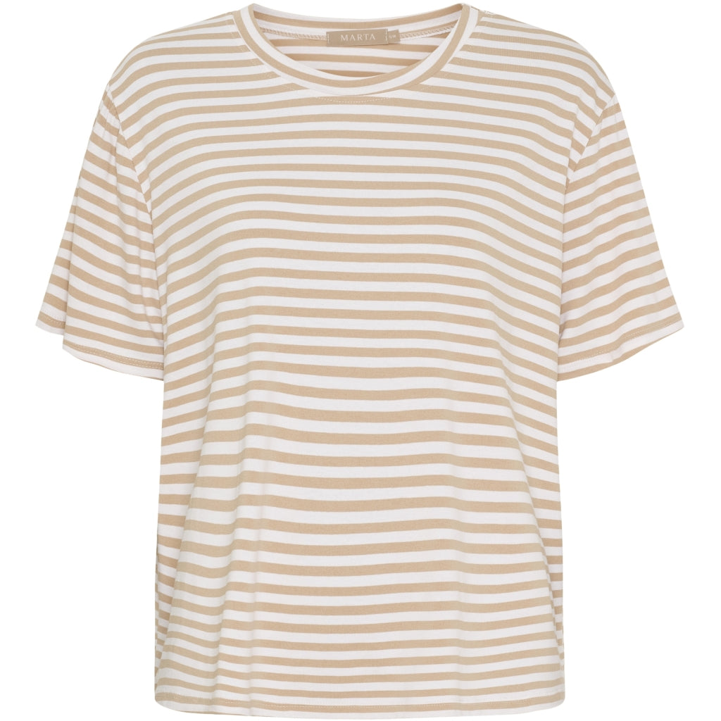 MARTA DU CHATEAU Marta du Chateau dame T-Shirt MdcEnrica 258036 T-shirt Beige Stripe